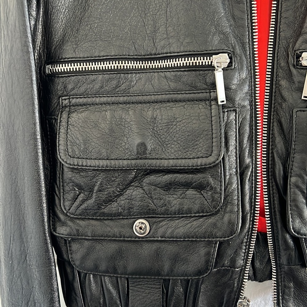 Amazing Saint Laurent Paris Leather Bomber, 36 - Picture 5 of 7
